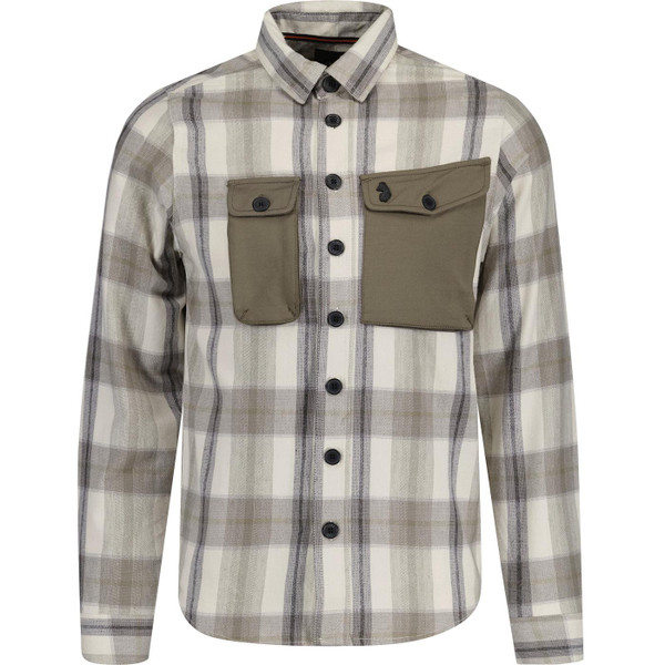 luke 1977 mens johnny mase check utility overshirt clay