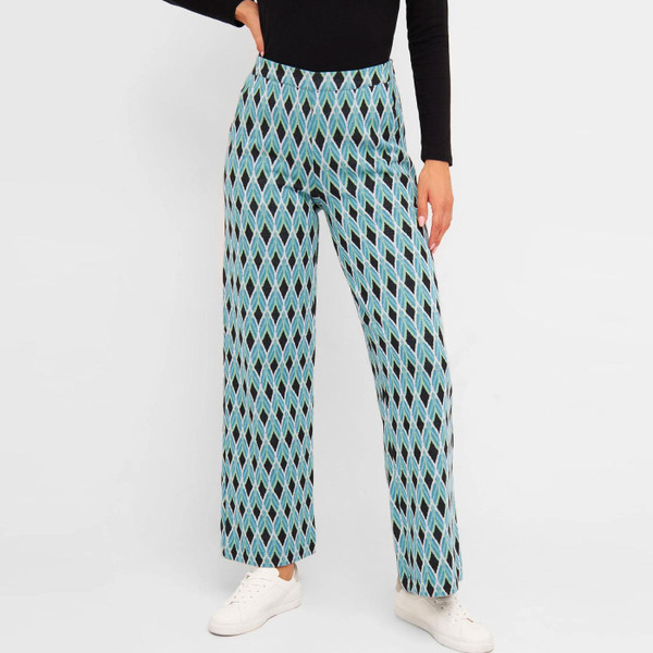Mademoiselle Yeye One Step Beyond Trousers Retro 70s in Blue