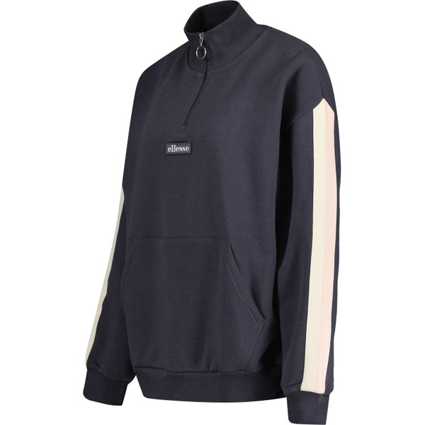 ellesse womens filippa arm stripe half zip sweatshirt dark blue