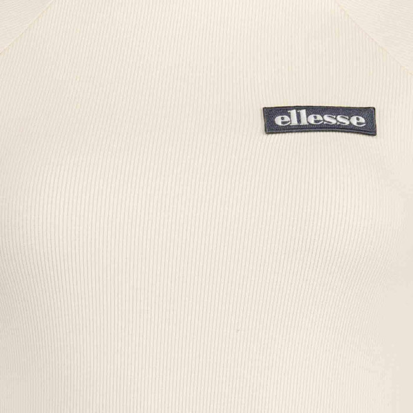 Ellesse Abel Retro 1980s Ribbed Body Suit in Off White