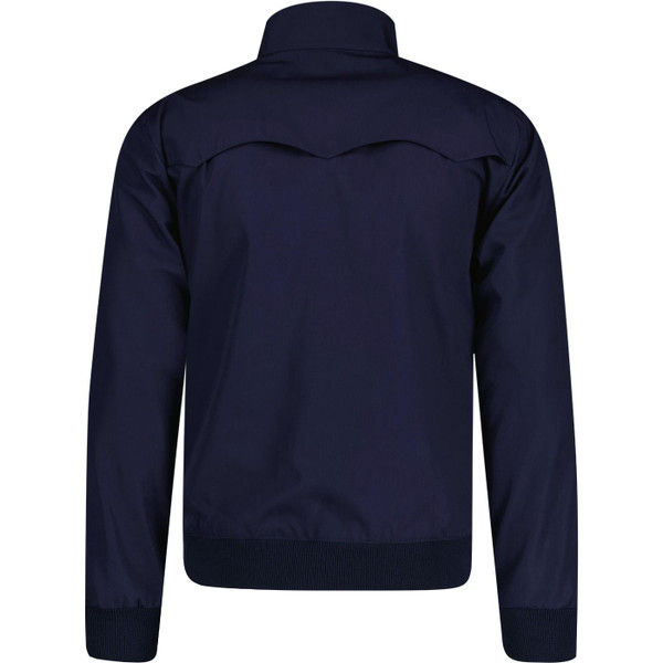 fred perry mens made in england plain coloured harrington zip jacket navy