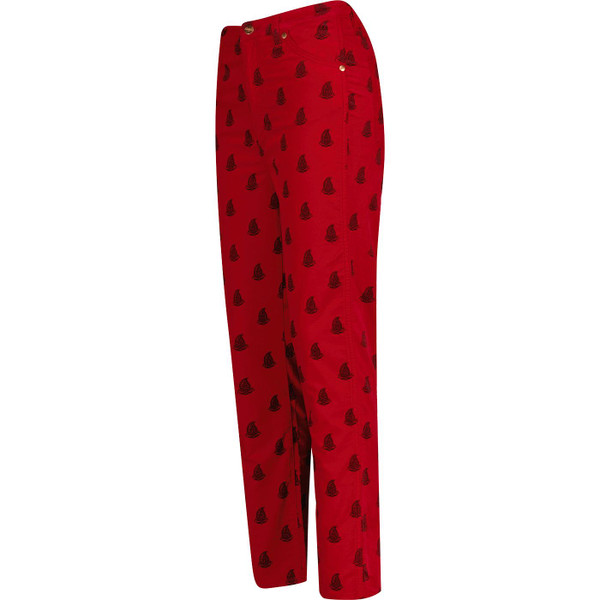 wrangler womens walker high rise slim leg paisley print velour trousers formula red wrangler womens walker high rise slim leg paisley print velour trousers formula red