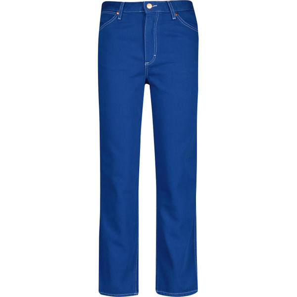wrangler womens wild west daphne high rise straight leg twill trousers blue wrangler womens wild west daphne high rise straight leg twill trousers blue