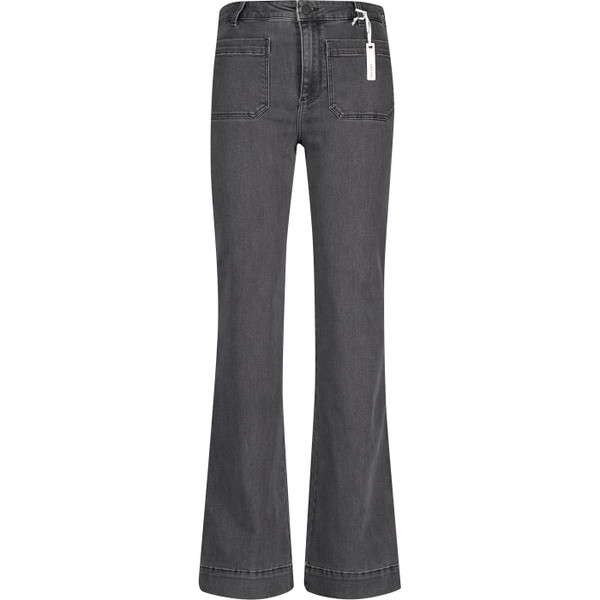 wrangler womens flared leg front pockets jeans driveway grey