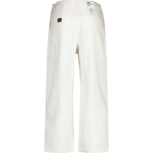 lee jeans womens all purpose utility wide relaxed leg twill trousers ecru