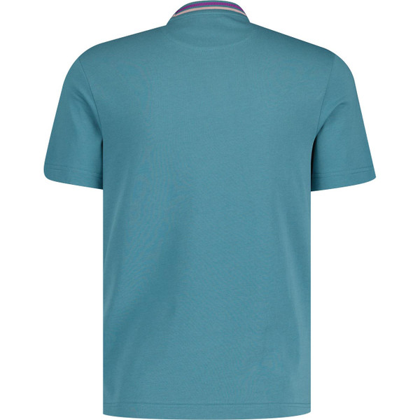 farah vintage mens hanley retro tipped crew neck tshirt ocean blue