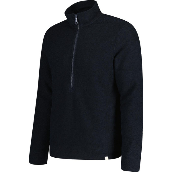 farah vintage mens devlin terry towelling quarter zip neck sweatshirt true navy