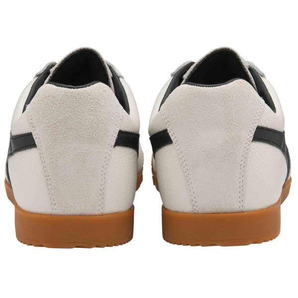 Gola Harrier Leather Indie Trainers in White/Black/Black CMB426WB