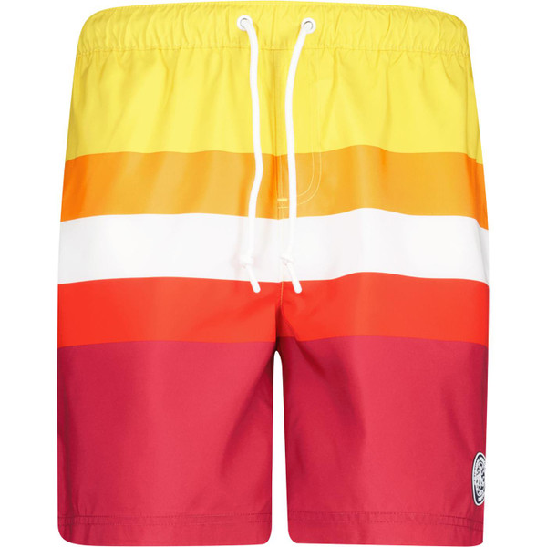 original penguin mens retro block stripe drawstring swim shorts red