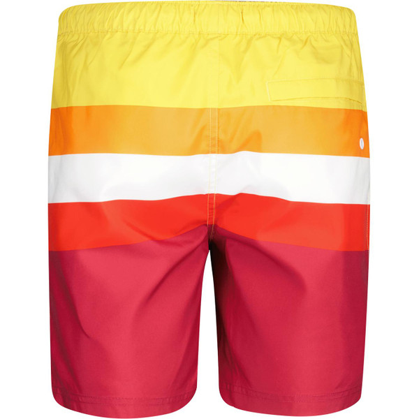 original penguin mens retro block stripe drawstring swim shorts red