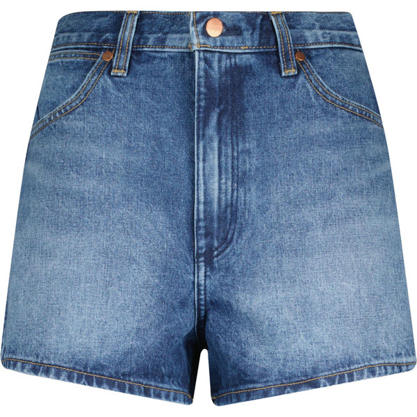 wrangler womens festival denim shorts preloved blue wrangler womens festival denim shorts preloved blue