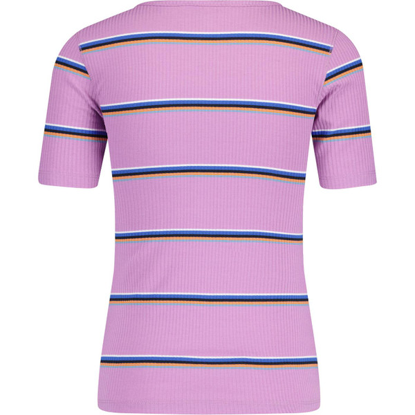 lee jeans womens henley ribbed stripe button v neck tshirt pansy lilac