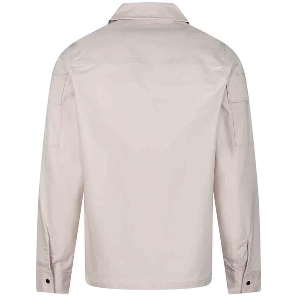 Luke Oliver Retro Indie Zip Through Military Jacket in Bone M710706