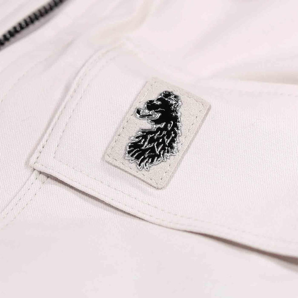 Luke Oliver Men's Retro Zip Through Military Jacket in Bone M710706