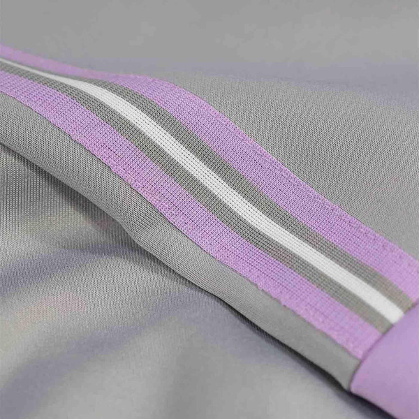 Luke Sport Adam 4 Colour Block Retro Taped Sleeve Sweatshirt in Zinc M710351