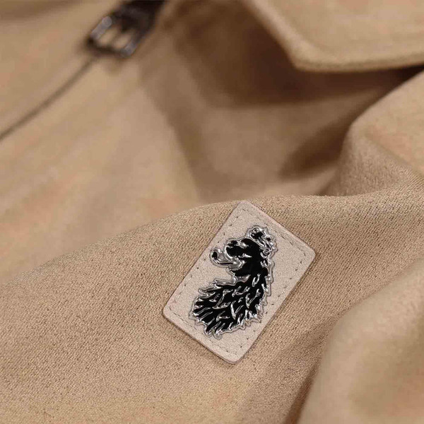 Luke Magnus Men's Collared Harrington Jacket in Biscuit M710705