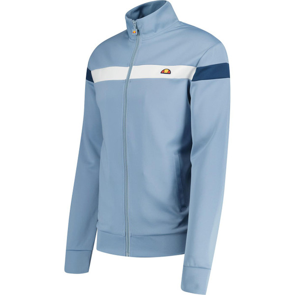 ellesse mens spinella retro sports zip track top light blue