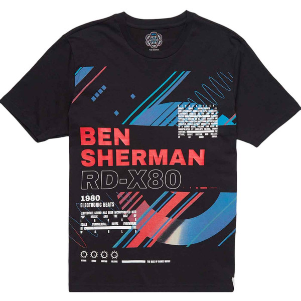 Ben Sherman Retro Anniversary 1980s Tee in Black 0071389 290