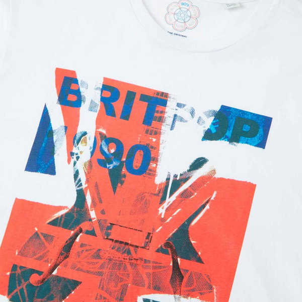 Ben Sherman 90s Britpop Tee in White 0071390 010