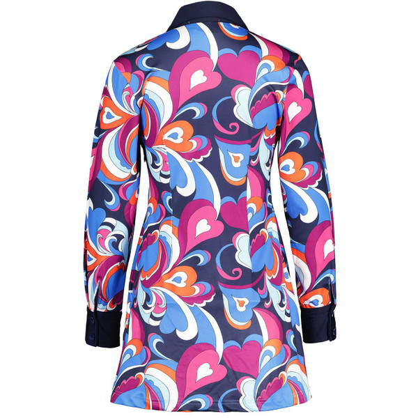 Madcap England Daydream Paisley Surf Retro 60s Mod Big Collar Dress