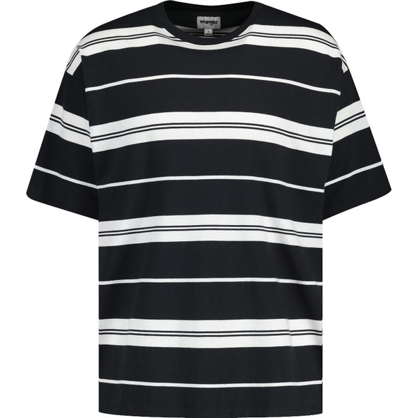 wrangler mens vintage stripe tshirt phantom black