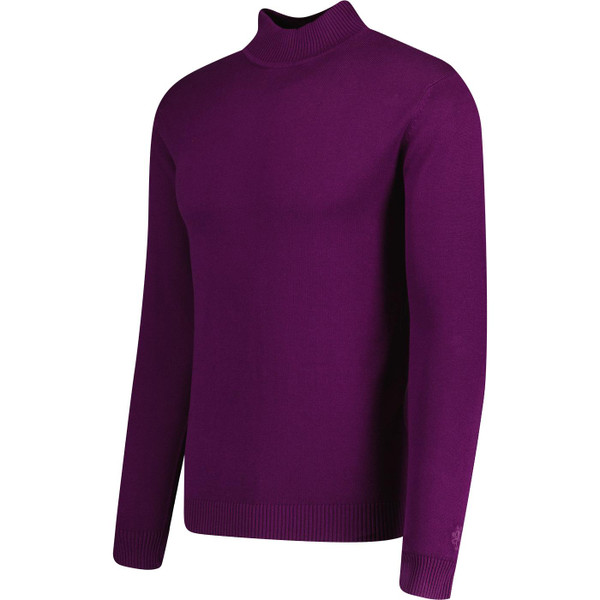 madcap england mens eastwood plain knit turtleneck jumper dark purple