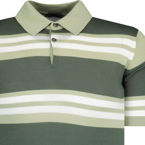 john smedley mens freen striped polo tshirt desert green