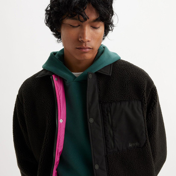 Levi's Buchanan Retro 80s Sherpa Jacket in Metoerite A56310000
