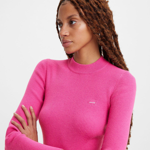 Levi's Women's Retro 1970s Rib Sweater in Rose Violet A07190015
