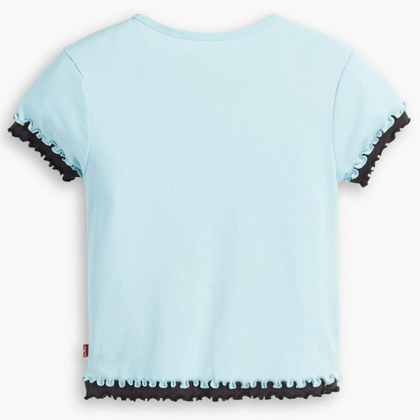 Levi's 90s Rave Logo Crop Tee in Crystal Blue A60940000 