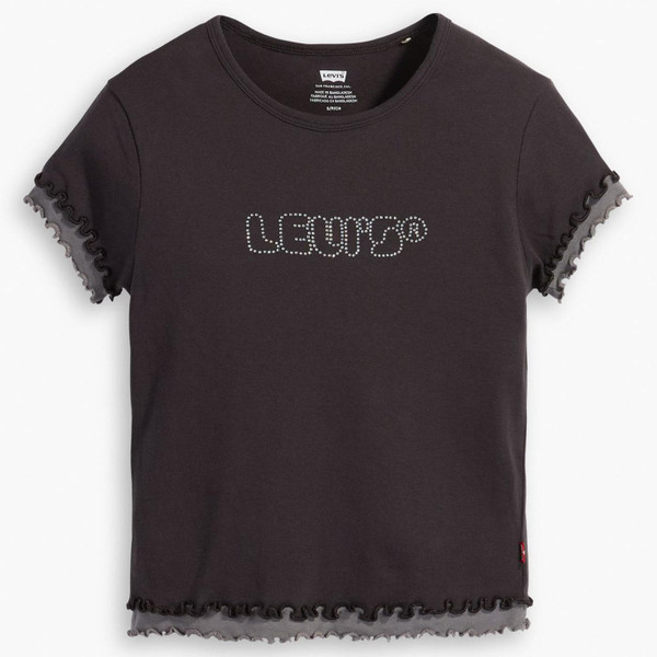 Levi's Retro 90s Rave Crop Tee in Dark Phantom A60940001