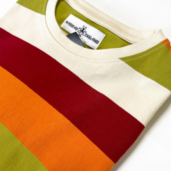 Madcap England Beatcomber Retro 70s Stripe T-shirt in McCartney's Tie MC515