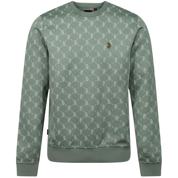 Luke Gazzas Tears Retro Tricot Sweatshirt in Light Green M620373