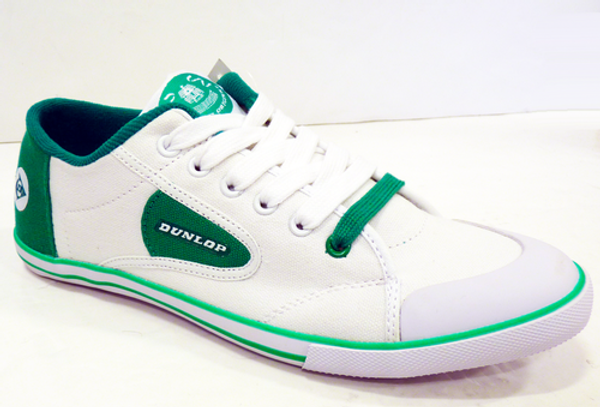 DUNLOP GREEN FLASH LO RETRO TRAINERS 70s GREEN