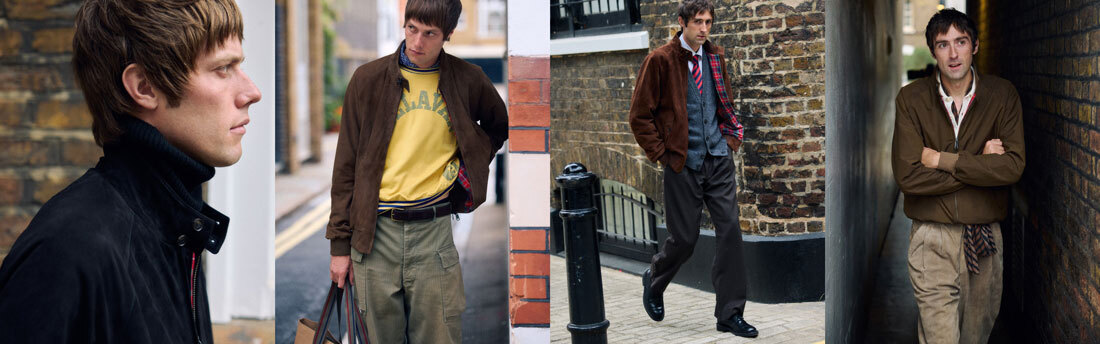 Baracuta for Winter: Shirt Collar Harrington, G9 in Andorra, Slate Black & Natural