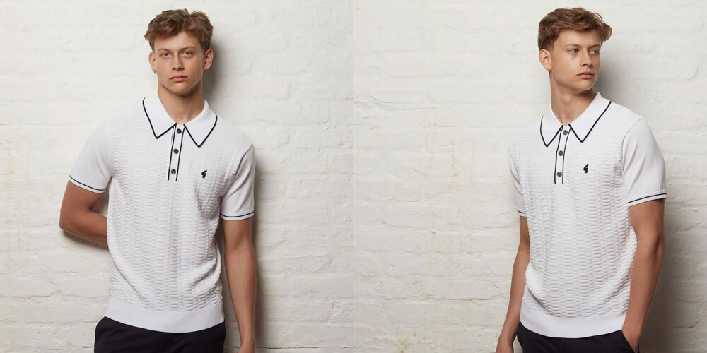 Gabicci Vintage Archive Ronnie Polo in white