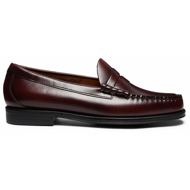 Bass Weejuns Rooney Wine Polished Leather Hand Stitched Upper Penny Loafer Shoe Easy Weejuns Lincoln Horsebit Penny Loafers in Wine Leather  main image 2