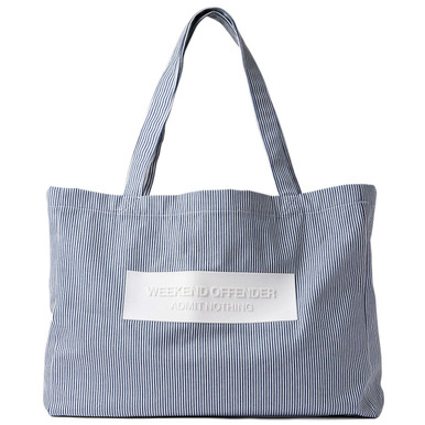 La Mina Weekend Offender Ticking Stripe Tote Bag