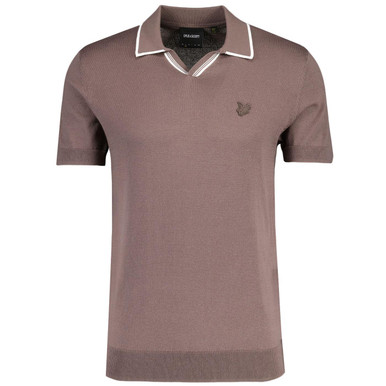 Lyle & Scott Tipped Open Collar Knit Polo Top PT