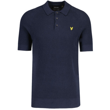Lyle & Scott Linen Blend Knitted Polo Shirt (DN)