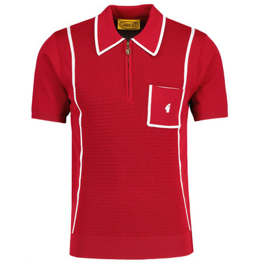 Alfeo Gabicci Vintage Archive Zip Neck Knit Polo C