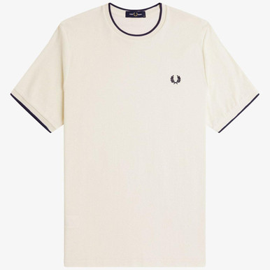 Fred Perry Retro Mod Tipped Crepe Pique T-shirt E