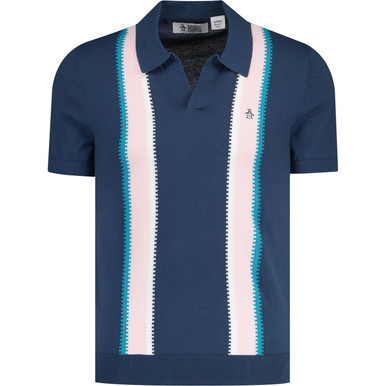 Original Penguin Vertical Stripe Knitted Polo SS