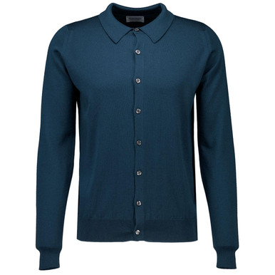 John Smedley Tibor Merino Shirt Made in England Green