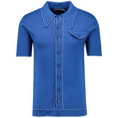 Crawdaddy Madcap England Micro Dash Knit Polo (DV)