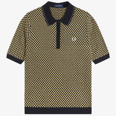 トップス FRED PERRY Ribbed Polo Shirt Button-Through Rib Polo Shirt - Ecru | Women's Polo Shirts | Polo
