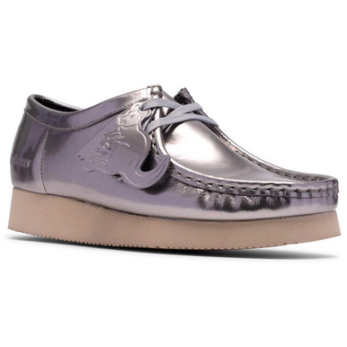 Clarks Originals Wallabee 2604 Silver Patent Shoes