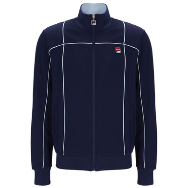 Fila Vintage Armando Terrinda Style Piping Track Top in Navy