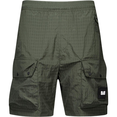 Weekend Offender Zemmouri Ripstop Retro Cargo Shorts in Black