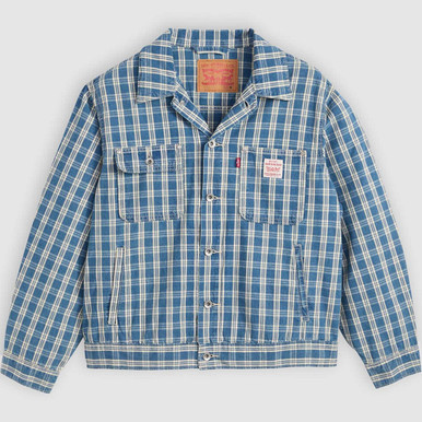 Levi's Sunrise Retro Trucker Jacket in Blue Summer Check